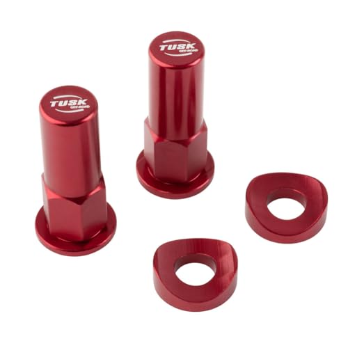 TUSK Rim Lock Nut/Spacer Kit Red - color: Red