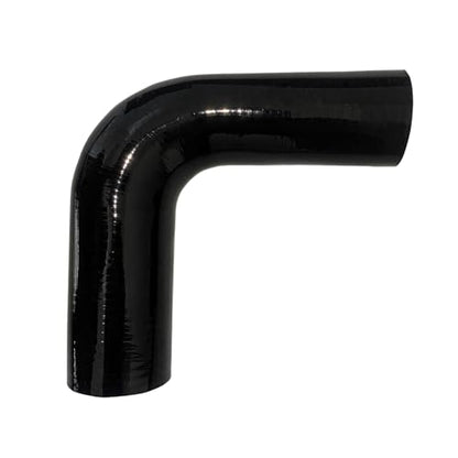 2.75"-3" 90 Degree Reducer Silicone Elbow Coupler 8" Leg Length - size: ID: 2.75" to 3" (70mm to 76mm)