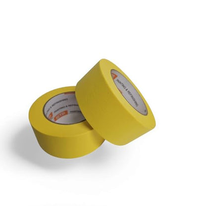 MTP48-16 Automotive Industry Masking Tape for Painting and Refinishing, Yellow Color, 2" Width, 55yards Length, Box of 16 Rolls