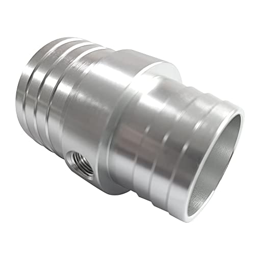 1-1/2" to 1-3/4" Aluminum Hose Barb Fitting with 1/8" NPT Port - size: 1-1/2"-1-3/4" with 1/8"NPT port