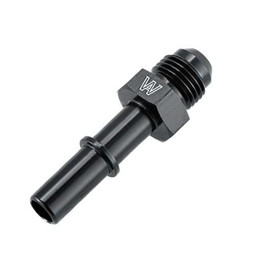 Quick Connect Male 3/8 Fuel Rail Hose to 6AN Adapter Fitting LS1 LS3 GM T-6061 Aluminum Black