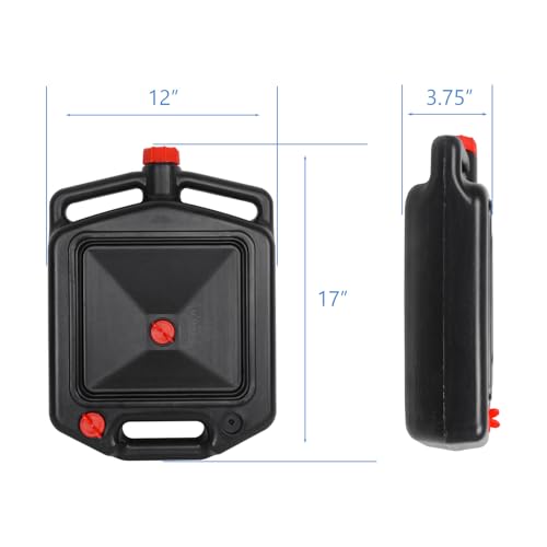 MOTO4U Motorcycle Oil Drain Pan Container Oil Change Storage Bottle Low Profile Repair with Spout Vent Plug Lid for ATV Off Road