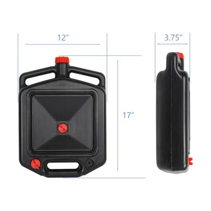 MOTO4U Motorcycle Oil Drain Pan Container Oil Change Storage Bottle Low Profile Repair with Spout Vent Plug Lid for ATV Off Road