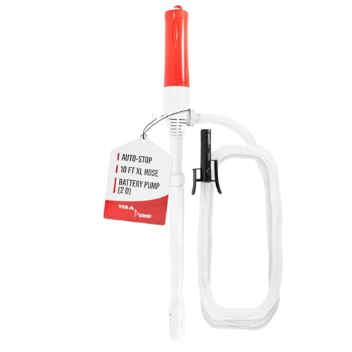 TERA PUMP Gas Diesel E15 to E85 Battery Powered Transfer Pump - style: XL Auto Stop Pump (D)
