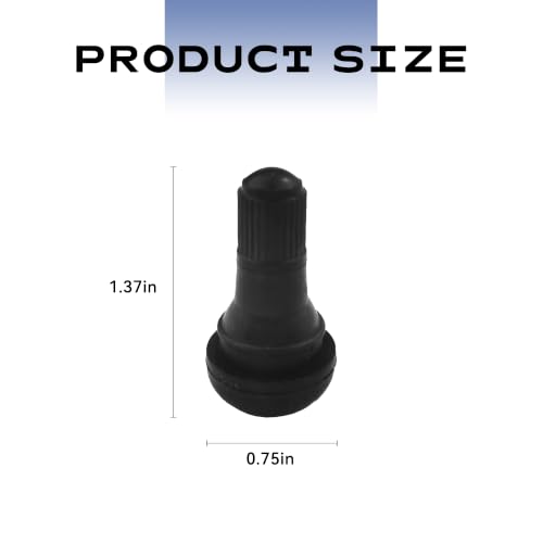8PCS TR412 Tubeless Tire Valve Stems, Sturdy Rubber Snap-in Automotive Valve Stem Kit for 0.453 inches 11.5mm Rim Holes,Fits Select Cars, Trucks, Trailers, ATV Tires (TR412) - size: TR412