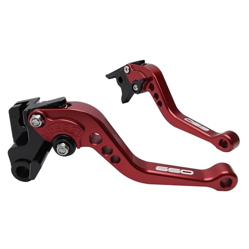Adjustable Short Levers Replacement for Ninja 650 650R 2017-2025 - color: Red