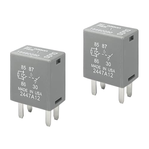 2PCS 12088567 8567 Automotive Relay, High-Performance 12VDC 30A 4Pin Fuse Box Relays, 12088567 8567 GM Ecm Flashers Relay Fit for Buick, Cadillac, Chevrolet, Ignition, Horn & More