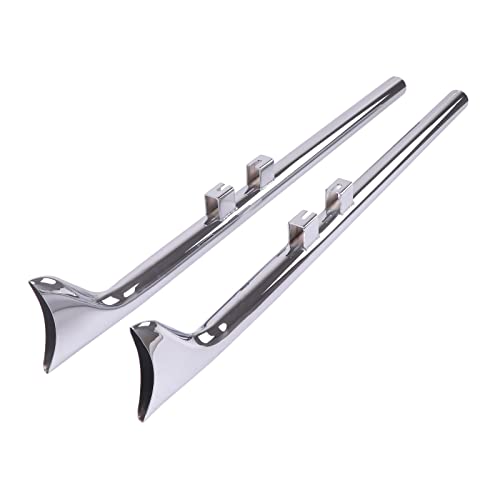 SHARKROAD 39 Inch Fishtail Exhaust for Harley Davidson - style: HDFT-3995C, 39" Chrome