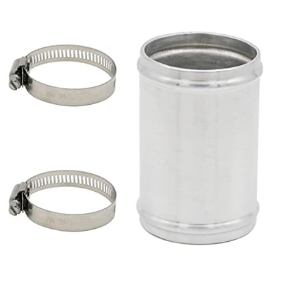 51mm(2") OD, Length 3" (76mm), Straight 2 Inch 6061 Aluminum Alloy Hose Joiner Tube Intercooler Pipe Connector High Class Glossy Polished Treatment Air Intake Tube with Bead Roll - size: OD 2" (51mm)
