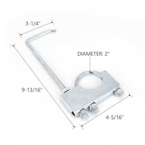 Exhaust Clamp Fit 2" Exhaust Pipe With Hanger - style: 2in