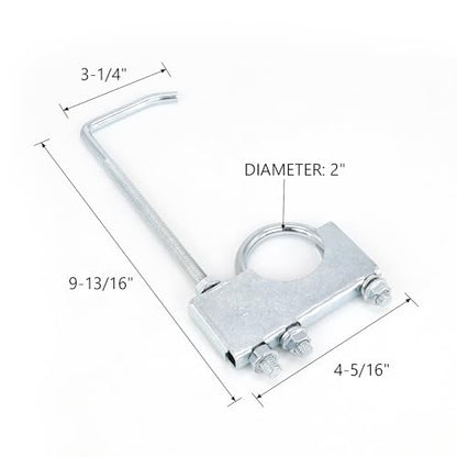 Exhaust Clamp Fit 2" Exhaust Pipe With Hanger - style: 2in