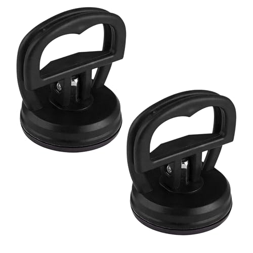 2PCS Car Dent Puller, Dent Remover Tool for Car, Suction Cup Car Dent Puller Kit with Handle, Auto Body Small Dent Remover Puller for Phone Screen Removal, Objects Moving and Lifting (Black) - color: Black