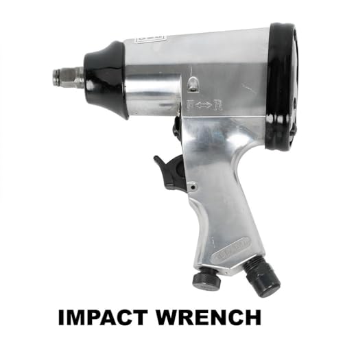 71 Pieces Air Tool Kit, Heavy Duty Twin Hammer with Impact Wrench, Air Ratchet, Die Grinder, Aire Hammer, Hose Fittings, Storage Case