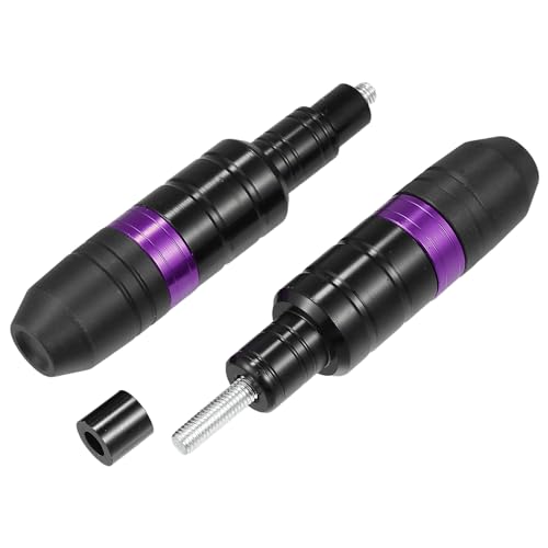 Motoforti M8 Motorcycle Frame Slider Anti-Fall Stick, Exhaust Anti Crash Falling Protector, for Honda for Yamaha, CNC Aluminum Alloy ABS, Purple, 2pcs - color: Purple