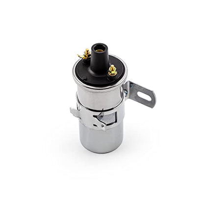 Speedmaster PCE382.1016.01 12V Electronic Round Oil Filled Female Round Canister Ignition Coil Chrome