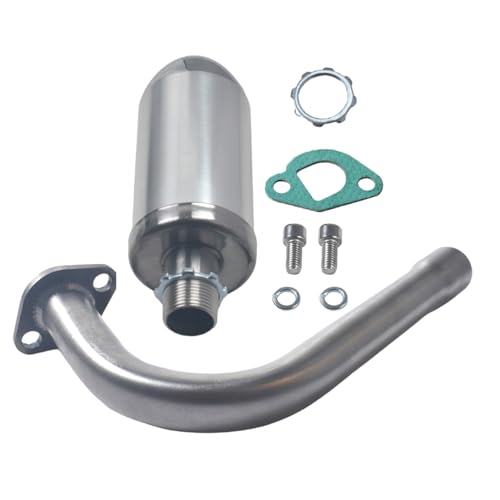 Exhaust Pipe with Muffler for GX160 GX200 for Predator 212cc Silver - color: Silver