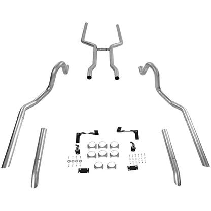 Flowmaster 17107 Header-Back Exhaust System 64-72 Chevelle Pipe Kit- Only, Gray