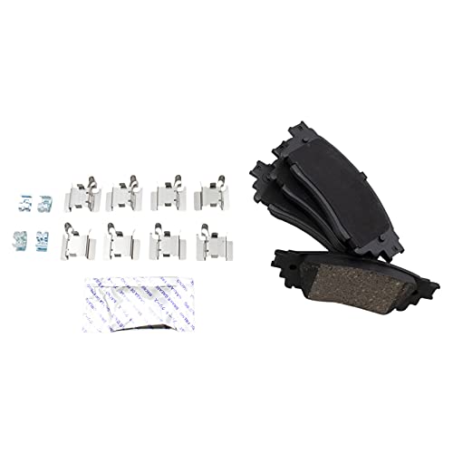 TRQ Rear Brake Pad and Rotor Set Ceramic Solid Rotors - style: BKA14525