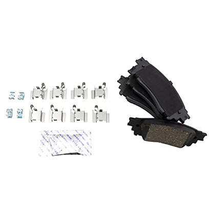 TRQ Rear Brake Pad and Rotor Set Ceramic Solid Rotors - style: BKA14525