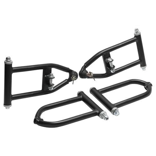 Complete Front Suspension Steering Kit for ATV Quad Go Kart Buggy Trike 4 Wheelers 50cc 70cc 90cc 110cc 125cc 150cc – Upper & Lower A-Arms, Spindles, Tie Rod Ends, and Shock Mount Brackets Set