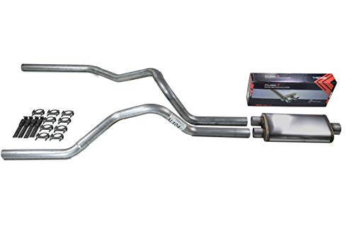 Truck Exhaust Kits - ShopLine Dual Exhaust System 2.5" Aluminized Pipe - color: Rear Exit No Tips