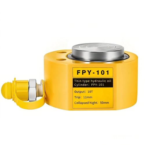 10T Hydraulic Cylinder 11mm/0.43” Stroke Single Acting Lifting Cylinder - size: 10T 11mm/0.43” Stroke Retract Automatically