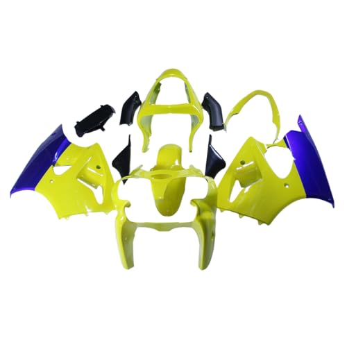 Yellow Blue Fairings Plastic for Kawasaki 2000 01 2002 ZX6R ZX600J Bodywork - color: Yellow Blue