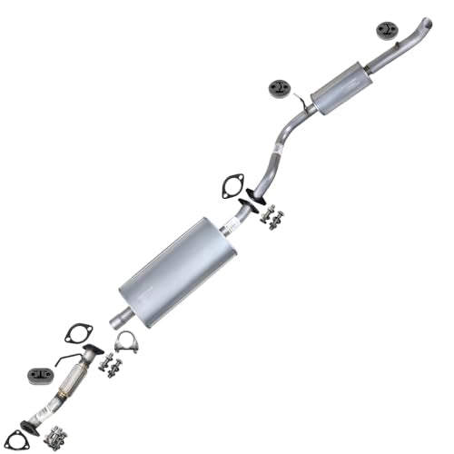 Northeastern Exhaust | Stainless Steel Front Pipe, Muffler, Resonator Exhaust System Kit Compatible for Tribute 2005-2006 | Escape 2005-2008 2.3L | Includes Gasket, Clamp, Hanger & Bolts & Nuts