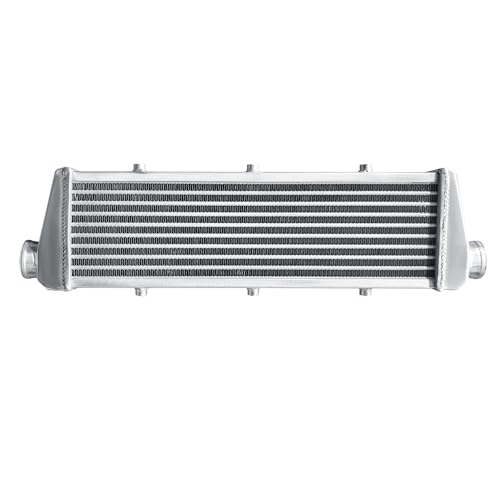 Universal Intercooler 27''x8''x2.7" Front Mount Intercooler 2.2'' Inlet and Outlet Aluminum Turbo Intercooler Direct Replacement for Any Turbo Charger system - size: 27''x8''x2.7" 2.2''