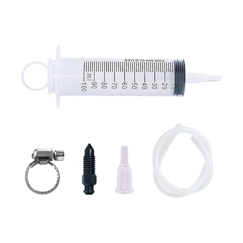 Brake Bleed Kit, Hydraulic Disc Clutch Bleeder Tool Oil Fluid Extractor with 100ML Syringe & 50cm Hose, Universal Automotive Braking System Repair Maintenance Reverse Bleeder Tool
