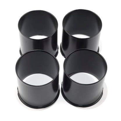RTrhinotuning 4PCS 4.25inch Push Through Wheel Center Caps Open Matte Black Rim Center Caps for 4.25" Truck Trailer RV SUV Wheels Center Bores - color: Black