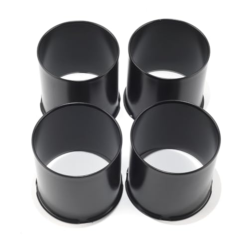 RTrhinotuning 4PCS 4.25inch Push Through Wheel Center Caps Open Matte Black Rim Center Caps for 4.25" Truck Trailer RV SUV Wheels Center Bores - color: Black