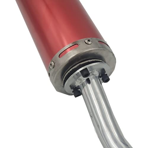 RED Exhaust System Muffler for GY6 50cc Scooters 139QMA 139QMB 4 Stroke Engine