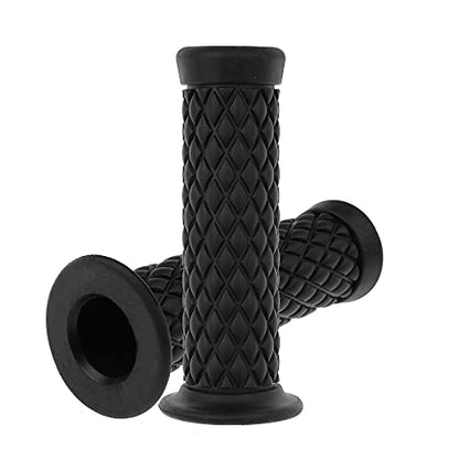 Universal Motorcycle Handles Grips - Non Slip Rubber Motorcycle Grips for Harley Honda Yamaha Suzuki Kawasaki Dirt Bike - color: Black