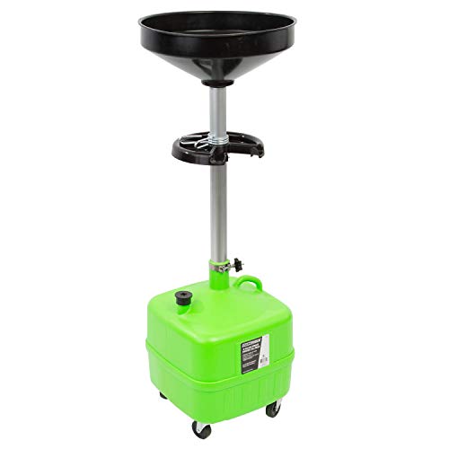OEMTOOLS 9-Gallon Oil Drain Pan with Adjustable Funnel, Built in Tool Rack - style: 9 gallon