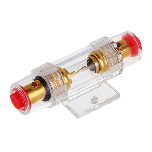 VEXUNGA 4-8 Gauge AWG Inline 60 Amp Fuse Holder with 60A AGU Fuses for Car Audio Alarm Amplifier Subwoofer in-line Fuse Holders (60Amp) - size: 60A