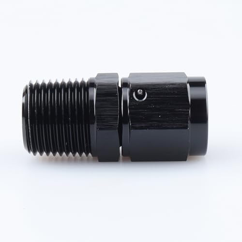 AC PERFORMANCE -6 AN Female to 3/8" NPT Male Swivel Fitting Aluminum Black - color: Black, size: 6AN to 3/8 NPT