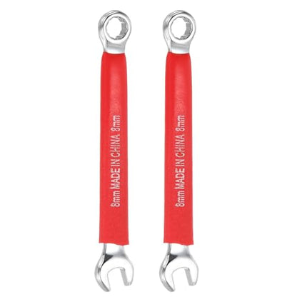 HARFINGTON 2Pcs Metric Combination Wrench 8mm 12-Point Box & Open End CR-V - size: 8mm