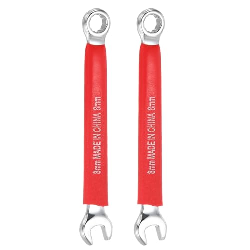 HARFINGTON 2Pcs Metric Combination Wrench 8mm 12-Point Box & Open End CR-V - size: 8mm