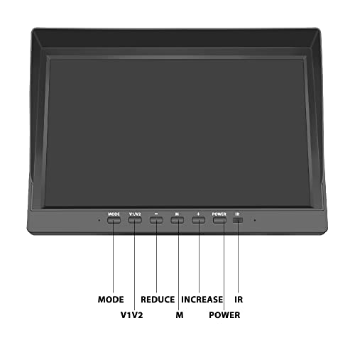 Hikity 10 Inch Small Monitor Screen Video Displays Quad Split HD Screen - size: 10 Inch+Car Charger