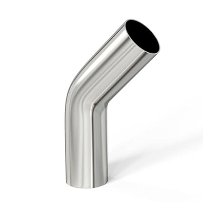 GASHER 1PCS 45 Degree Aluminum Alloy Tube Intercooler Pipe Air Intake Tube 3.5"OD, Leg Length 4" (100mm) - color: 45 degree, size: 3.5"OD (1 PC)