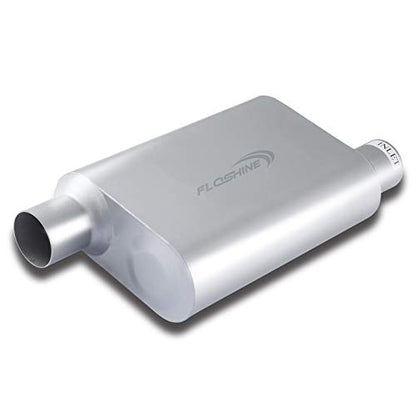 Universal Mufflers, Two Chamber 2.5'' offset inlet (ID) 2.5'' offset outlet (ID) Performance Automotive Exhaust Muffler FH42543 - size: 2.5"