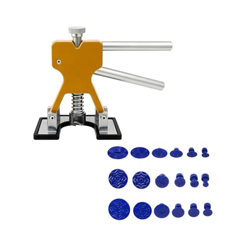 19 Pack Paintless Automotive Dent Puller Tool Kit, Golden - size: 19PCS/Golden