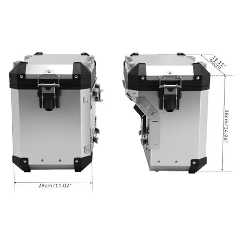 TCMT 48L Saddlebags Panniers Side Case Luggage Bag Fit For BMW R1200GS Adventure 2013-2018 R1250GS 2019-2024 F850GS 2017-2022 F900GS 2023-2025 - color: Chrome, size: Saddlebag