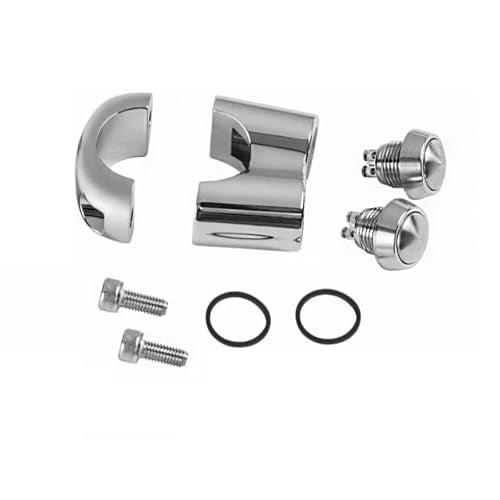 2 Buttons CNC Hand Control Momentary Switch Micro Switch - size: 1 Inch Chrome