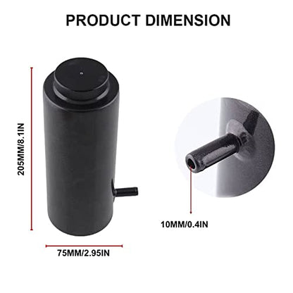 RYANSTAR Universal 800ml Coolant Expansion Tank Aluminum Upgraded Hose - size: Upgrade Black