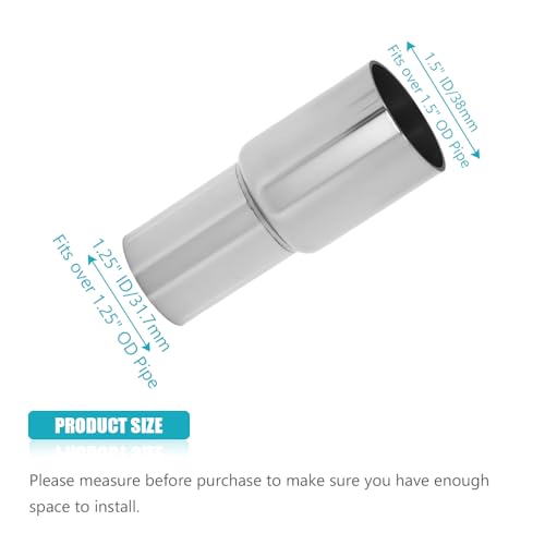 Universal 1.25'' ID to 1.5'' ID Exhaust Pipe Adapter Connector Reducer 304 Stainless Steel 1.25 Inch to 1.5 Inch 1 1/4” ID to 1 1/2” ID kit - size: 1.25" ID to 1.5" ID