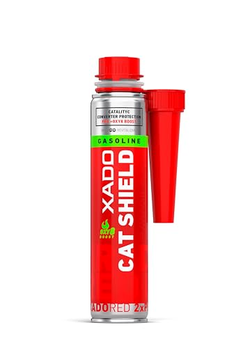 XADO RED CAT SHIELD - 촉매 컨버터 및 연소 시스템 클리너, 활력 포함, 막힘 방지 및 배출 감소, 250ml