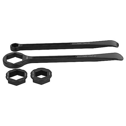 10MM/0.39'' 12MM/0.47'' 22MM/0.87'' 27MM/1.06'' 32MM/1.26'' Universal Motorcycle Tire Iron Set Changing Tool Kit Combo Levers Set Tire Repair Tool for Hex Wrench Spanner Head - color: 12mm--black