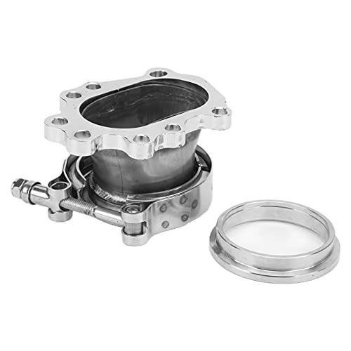 Turbo Downpipe Flange, 8 Bolt Turbo Downpipe Flange Stainless Steel 2.5in V Band Conversion Adapter for T25 T28 GT25 GT28 Turbo